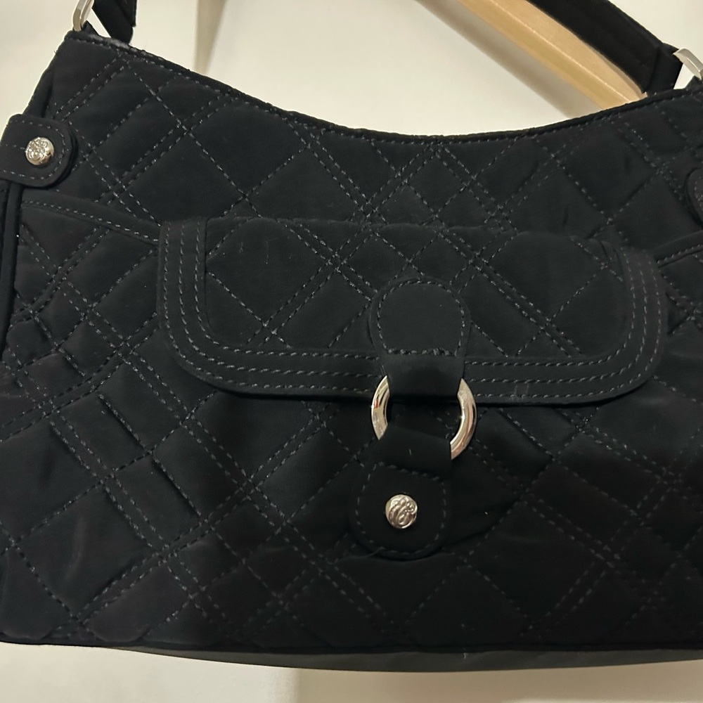 Vera Bradley Black Quilted Shoulder Bag